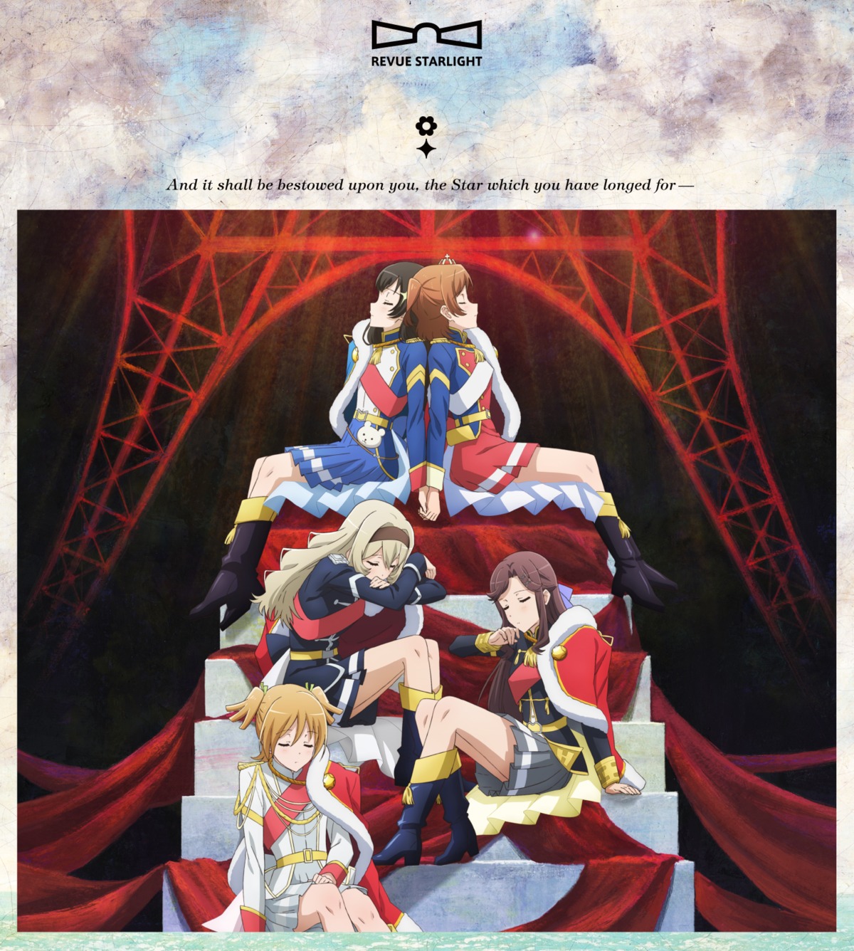 aijou_karen daiba_nana disc_cover heels kagura_hikari saijou_claudine shoujo_kageki_revue_starlight tendou_maya uniform