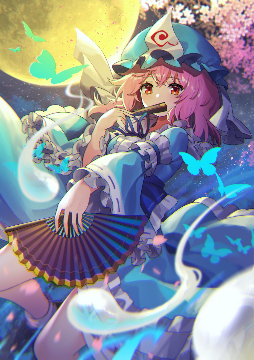 dress saigyouji_yuyuko touhou yuujin_(yuzinn333)