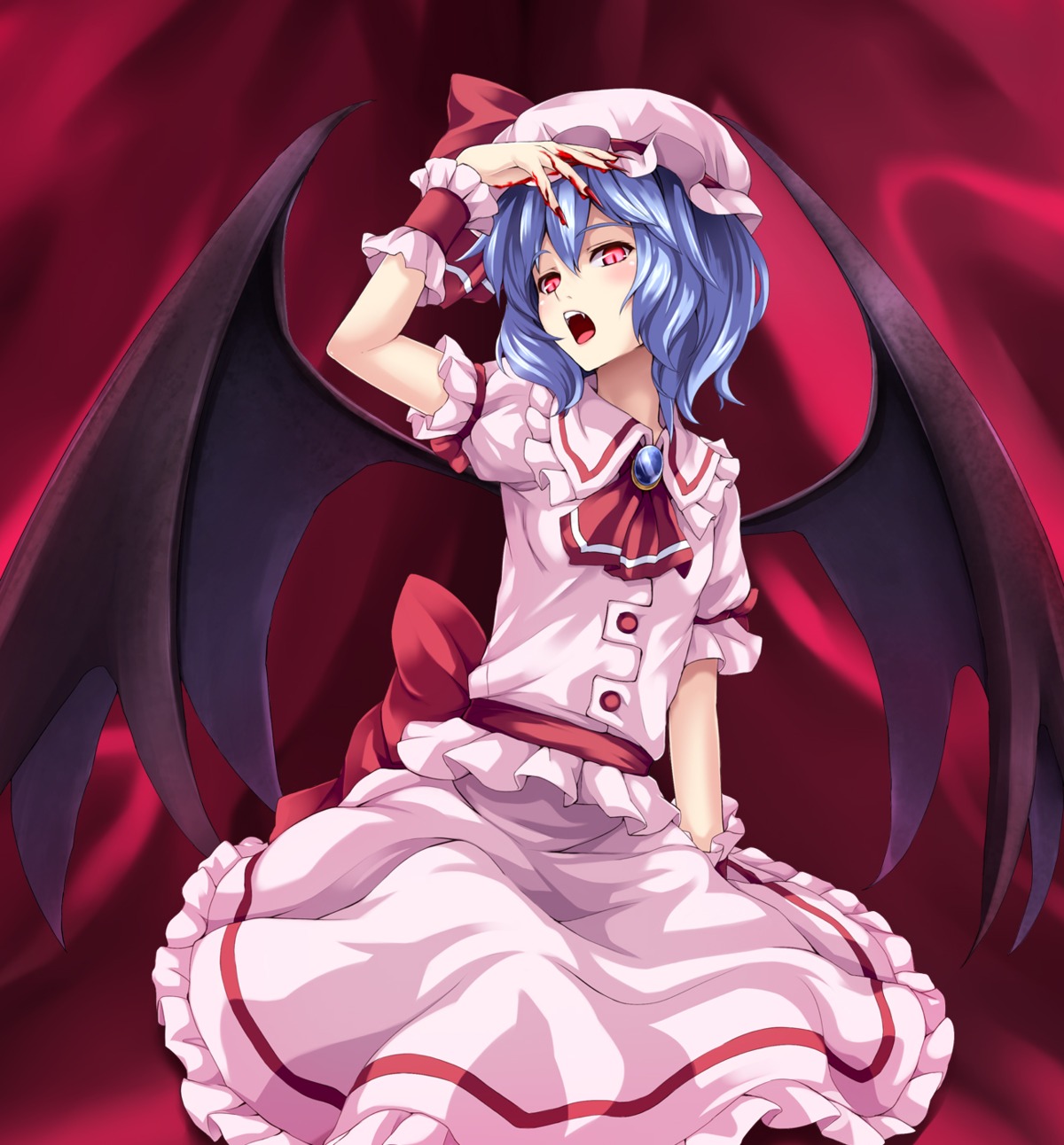 asu_hare remilia_scarlet touhou wings