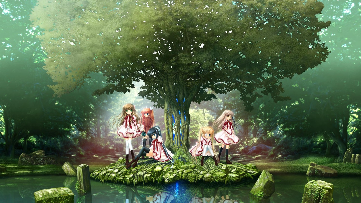 eyepatch hinoue_itaru kanbe_kotori key konohana_lucia landscape nakatsu_shizuru ootori_chihaya pantyhose rewrite seifuku senri_akane thighhighs wallpaper