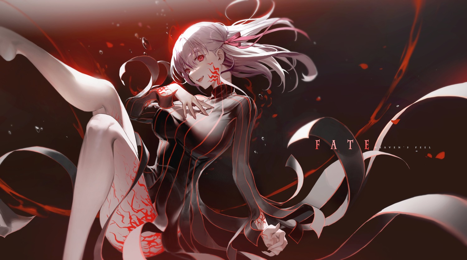 dark_sakura dress fate/stay_night fate/stay_night_heaven's_feel matou_sakura shycocoa skirt_lift tattoo