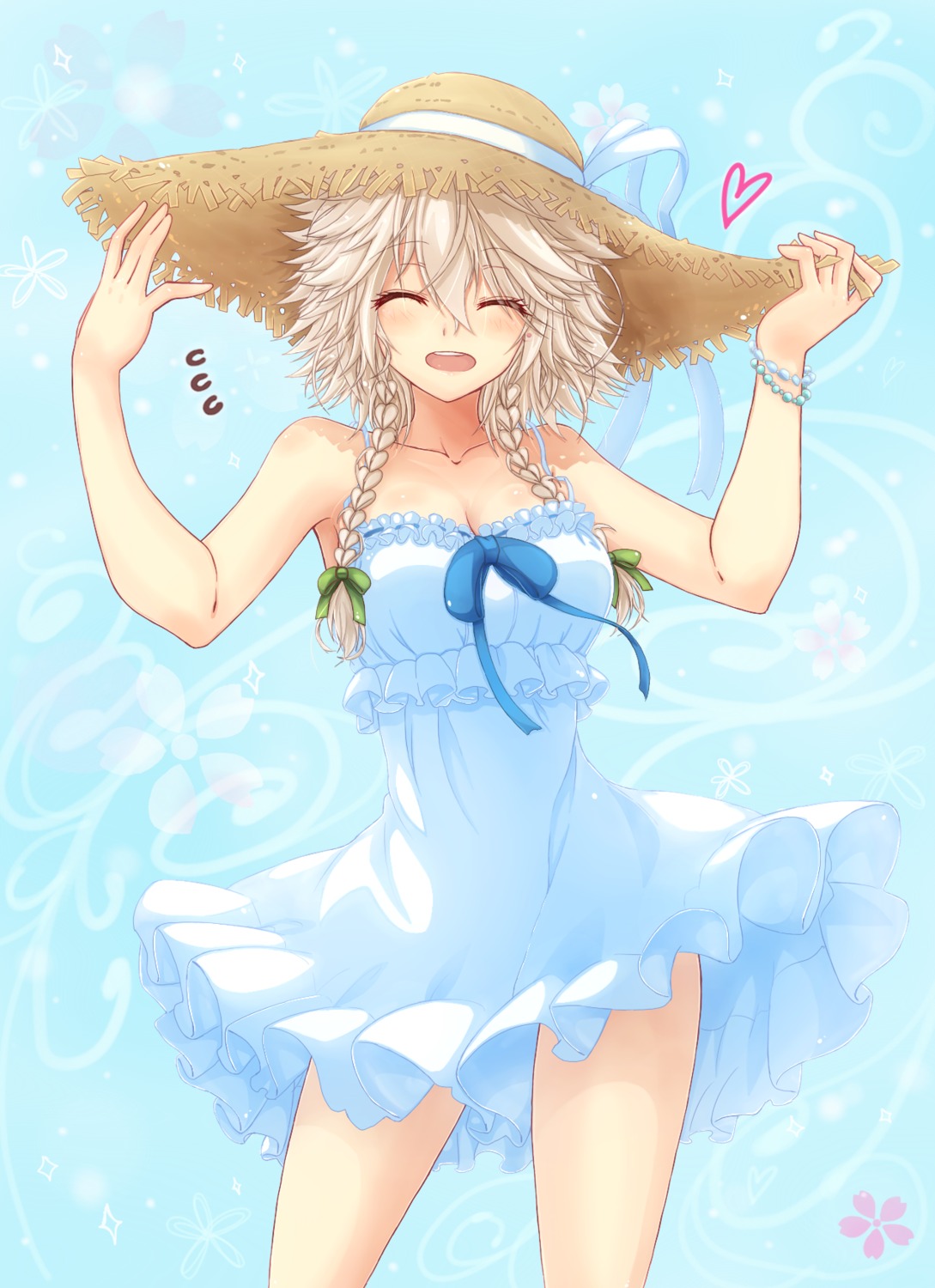 cleavage dress izayoi_sakuya mickey_dunn summer_dress touhou