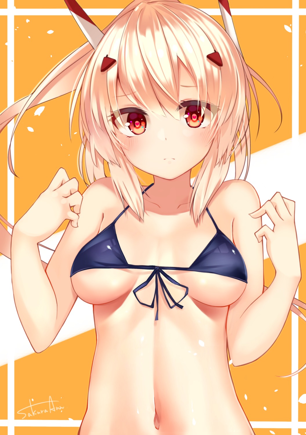 ayanami_(azur_lane) azur_lane bikini_top sakura_cha swimsuits