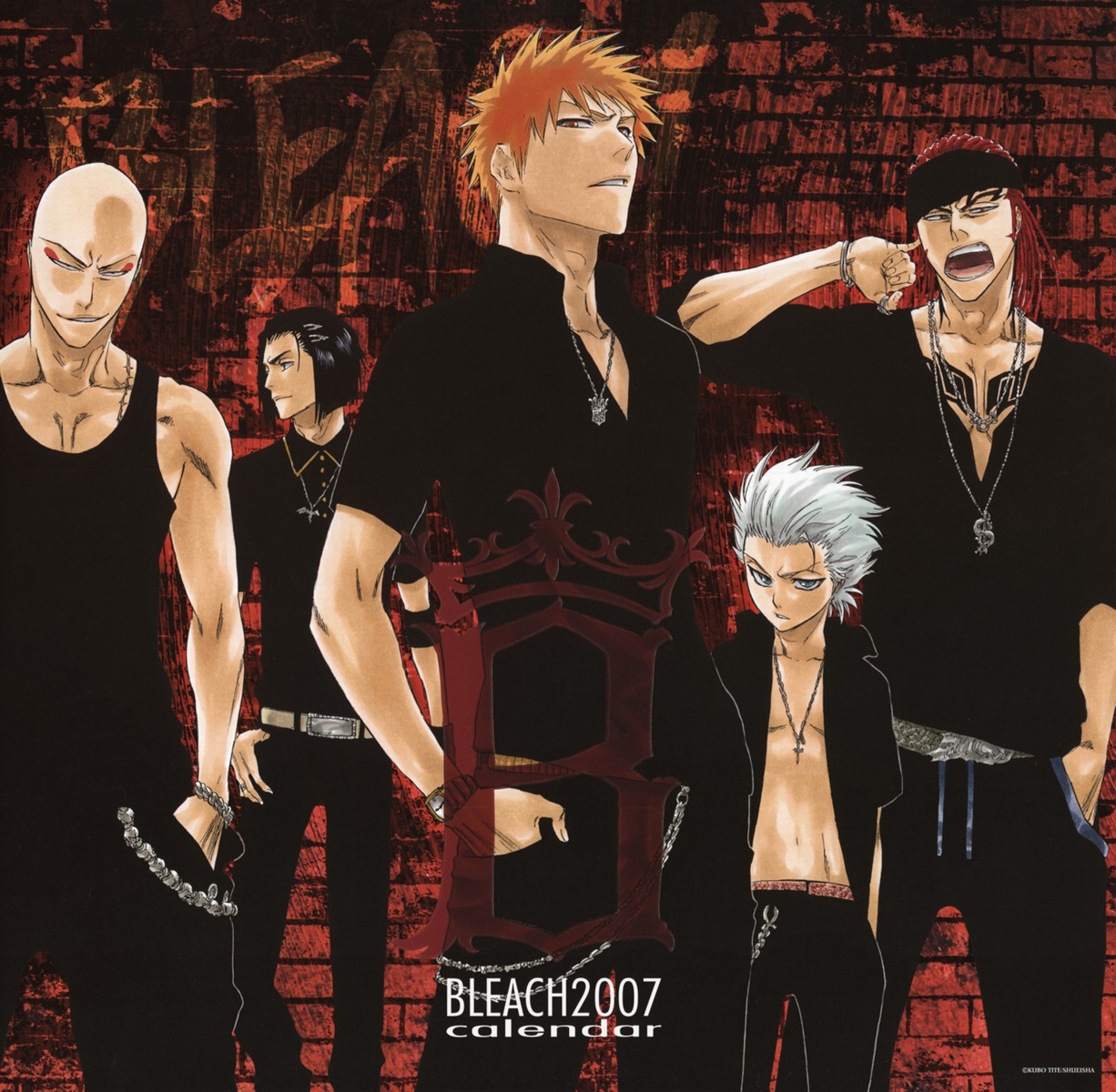 abarai_renji ayasegawa_yumichika bleach hitsugaya_toushirou kubo_tite kurosaki_ichigo madarame_ikkaku male