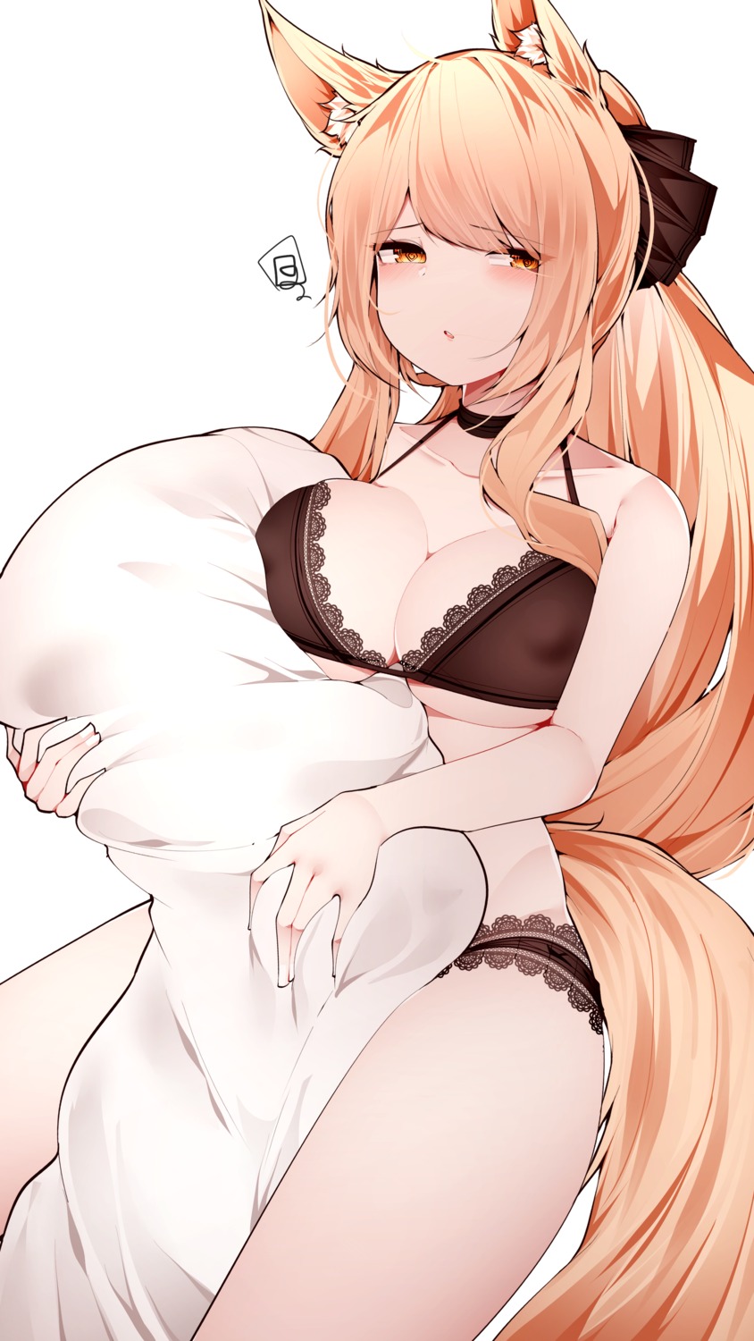 animal_ears arknights blemishine_(arknights) bra lingerie pantsu samip tail