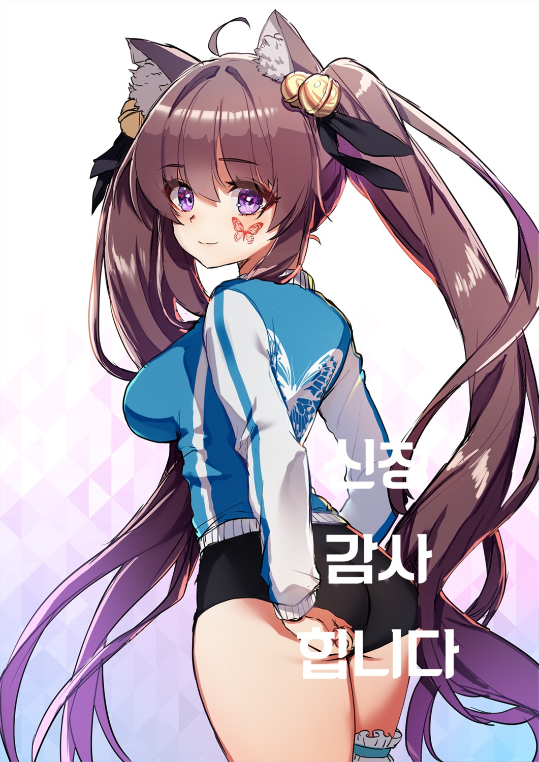 animal_ears ass buruma garter gym_uniform mmlyno tattoo