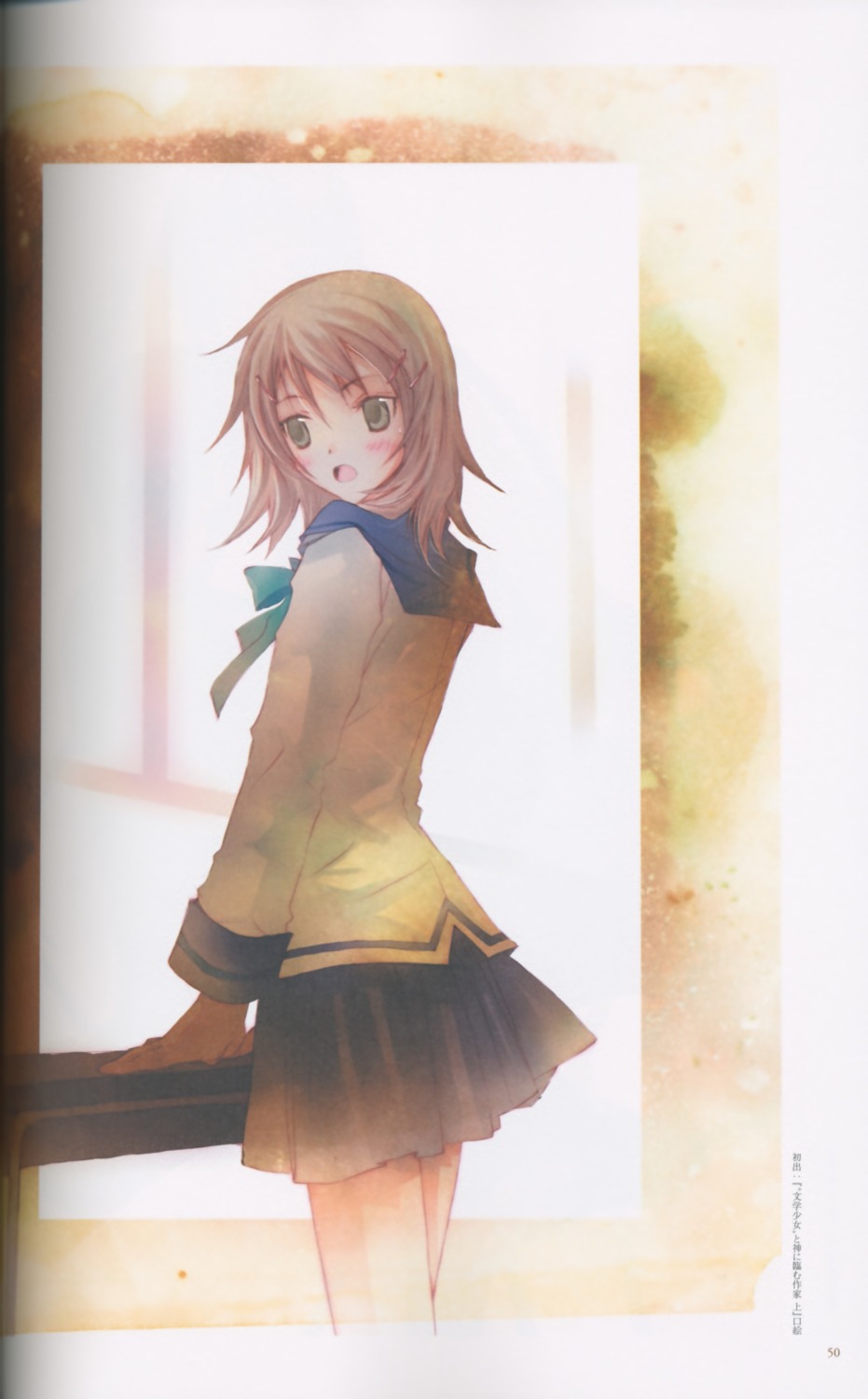 binding_discoloration bleed_through bungaku_shoujo kotobuki_nanase takeoka_miho