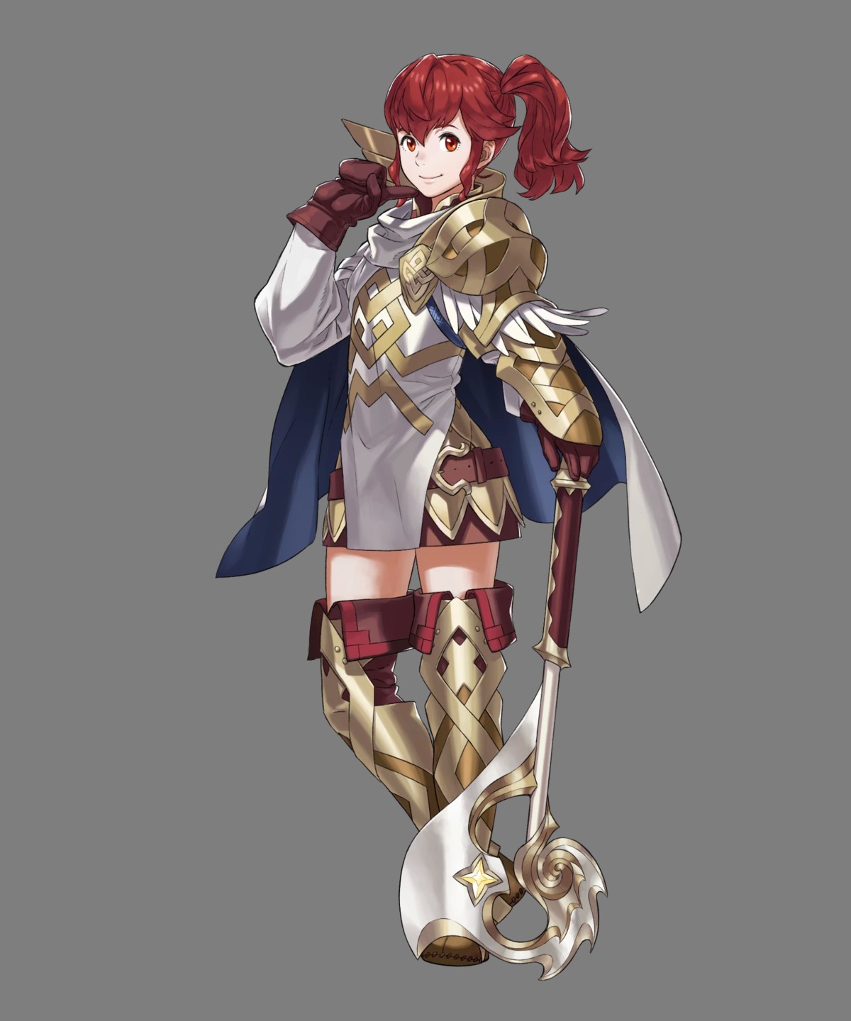 anna_(fire_emblem) armor duplicate fire_emblem fire_emblem_heroes kozaki_yuusuke nintendo thighhighs weapon