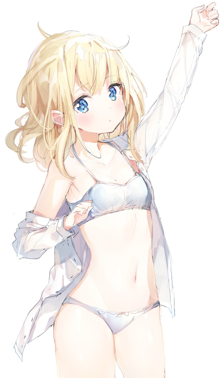 bra open_shirt pantsu see_through umibouzu