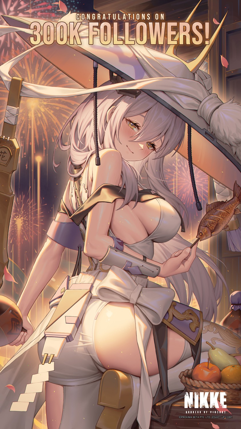 ass goddess_of_victory:_nikke leaf98k no_bra scarlet_(nikke) thighhighs