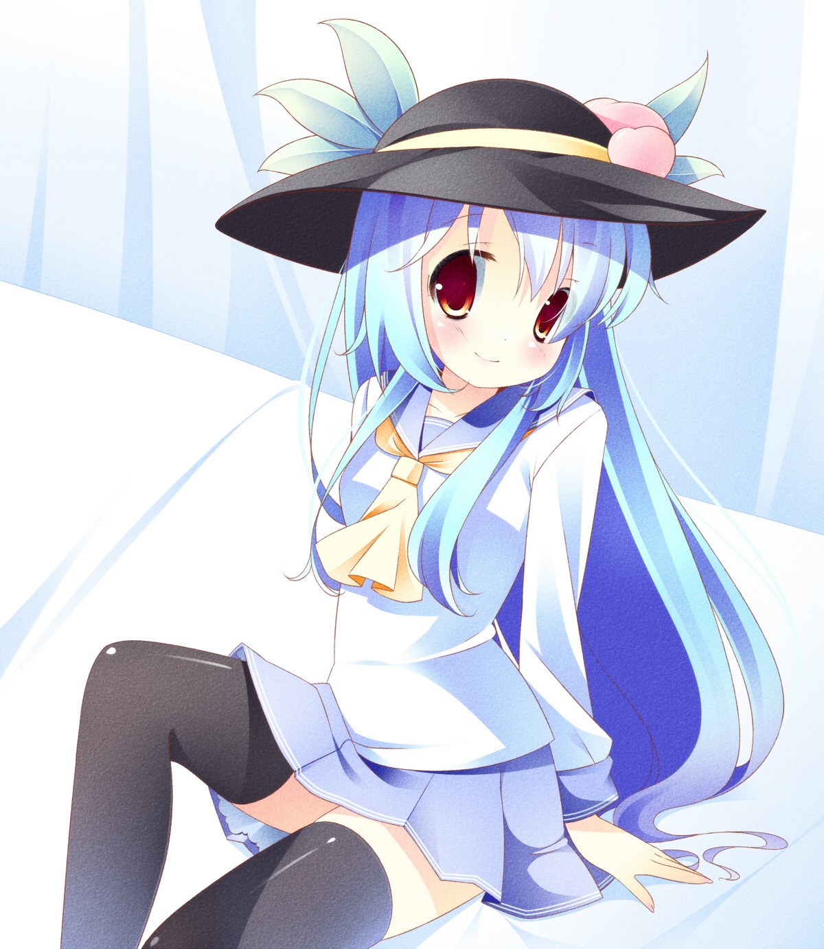 hinanawi_tenshi sefa seifuku thighhighs touhou