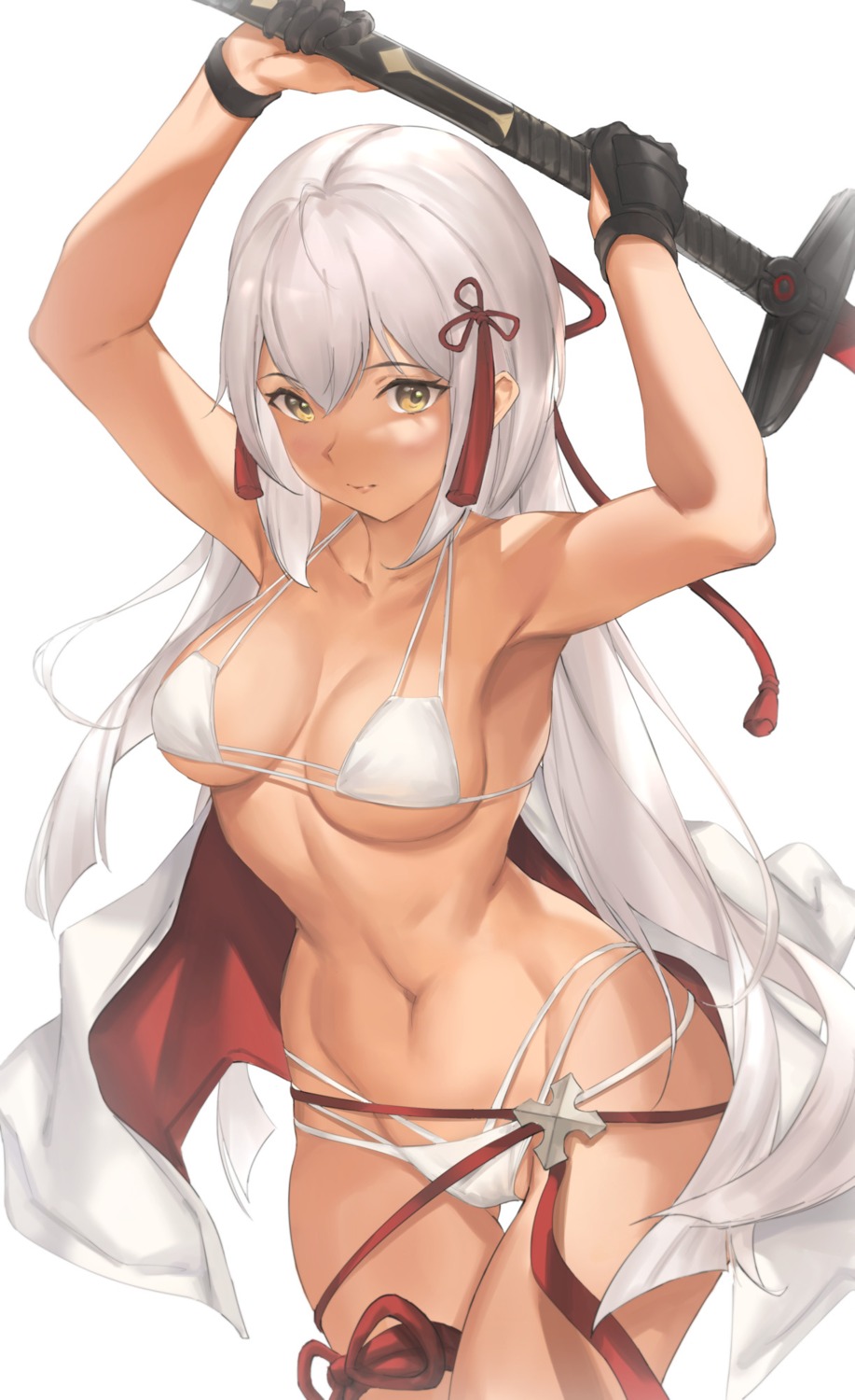 bikini japanese_clothes swimsuits sword tagme