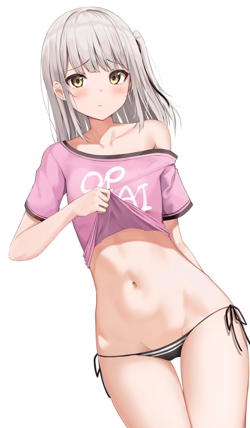 apple_ringo artist_revision no_bra pantsu shirt_lift string_panties