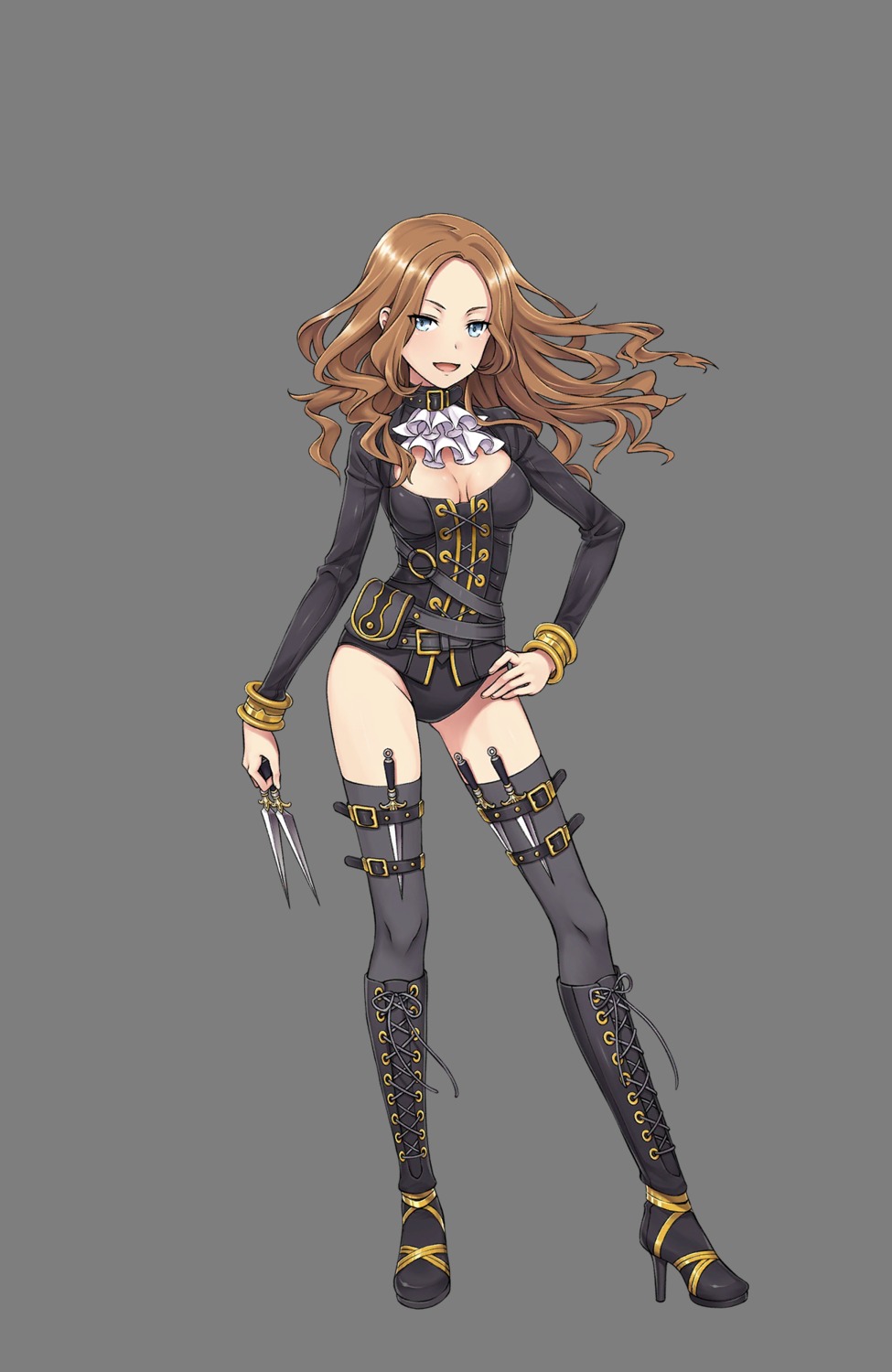 cleavage heels leotard princess_principal tagme thighhighs transparent_png weapon