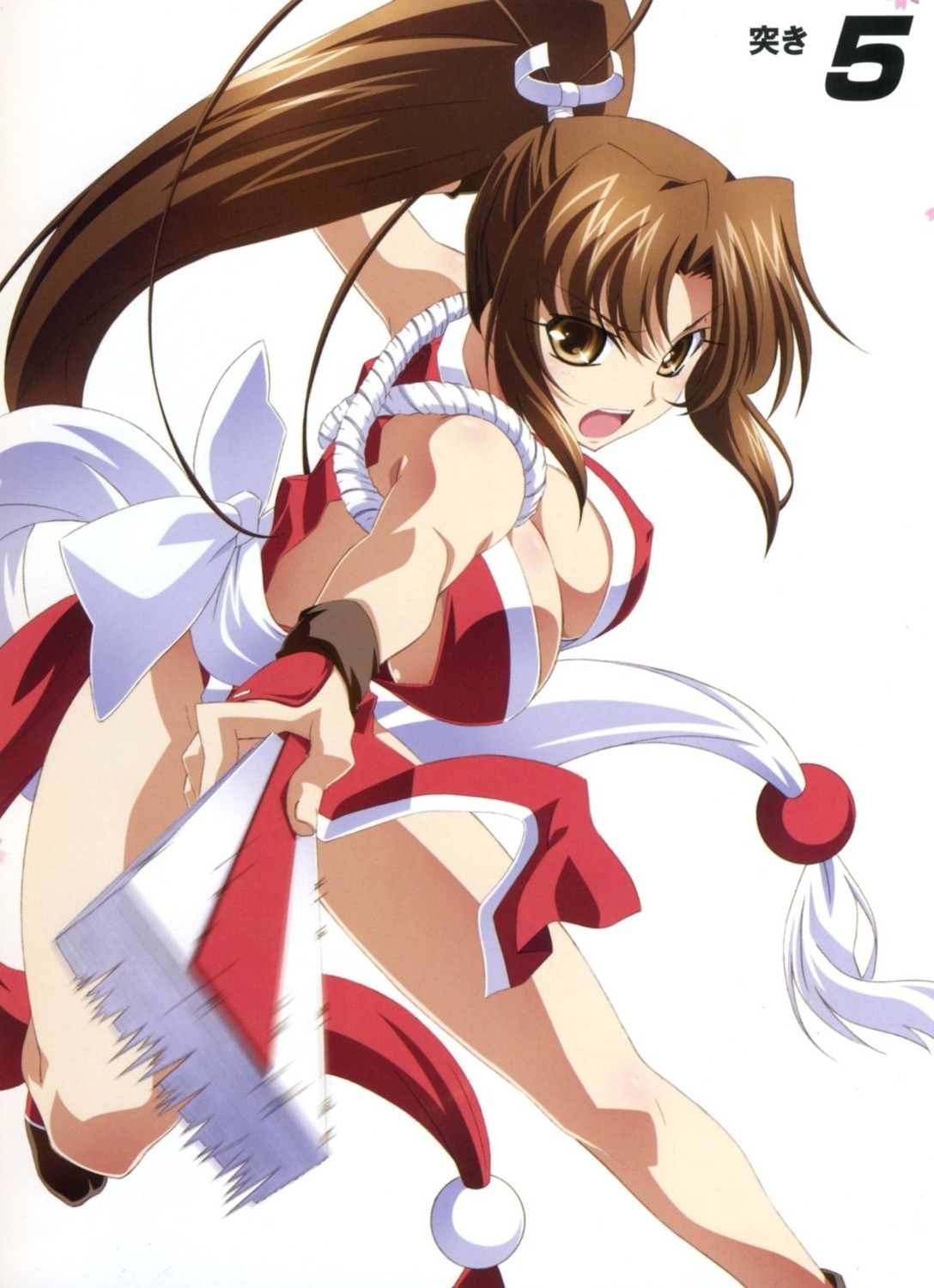 cleavage erect_nipples izumi_mahiru king_of_fighters queen's_gate shiranui_mai snk