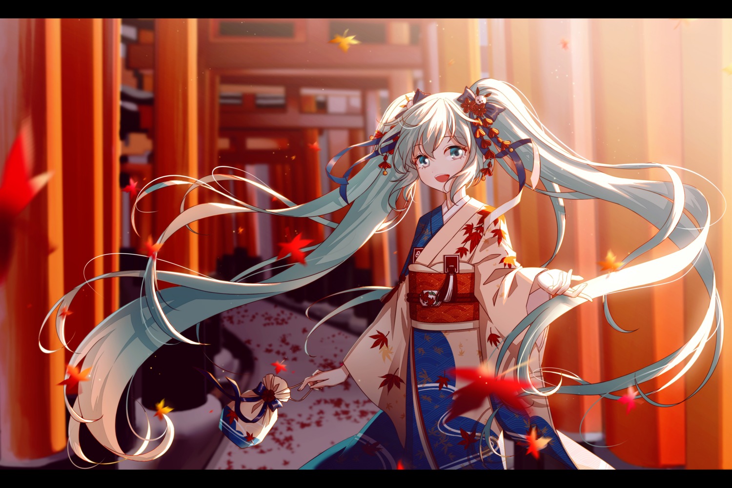 hatsune_miku kimono kyoto_nippon_festival so_tsubasa vocaloid