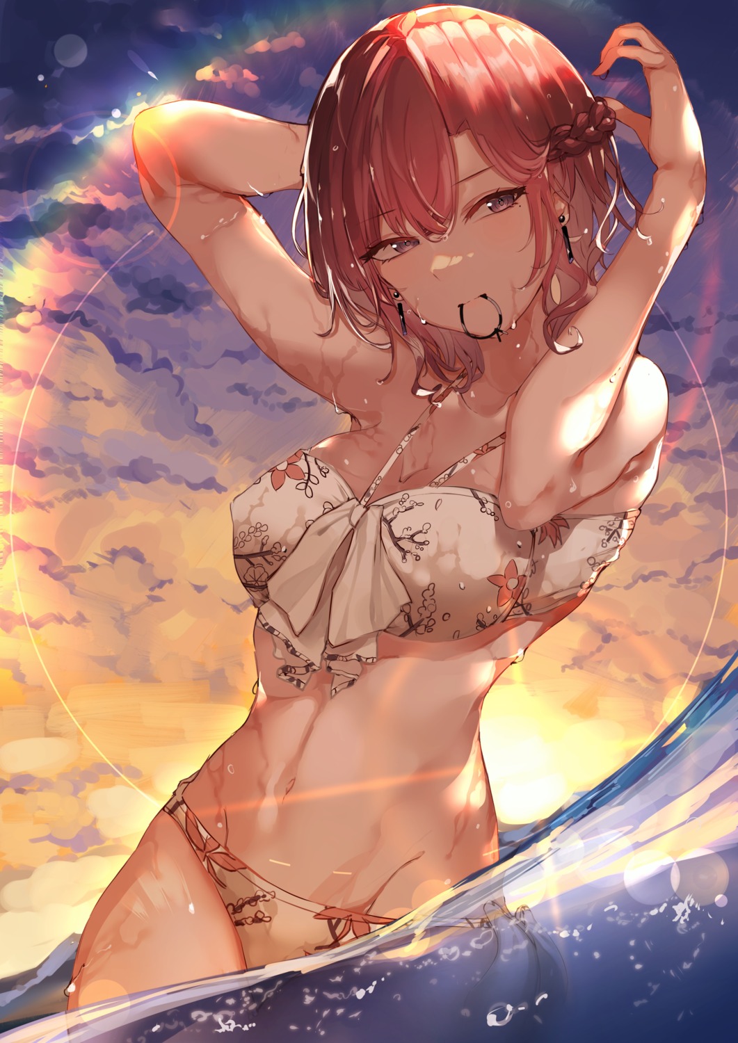 bikini higuchi_madoka sas swimsuits the_idolm@ster the_idolm@ster_shiny_colors wet