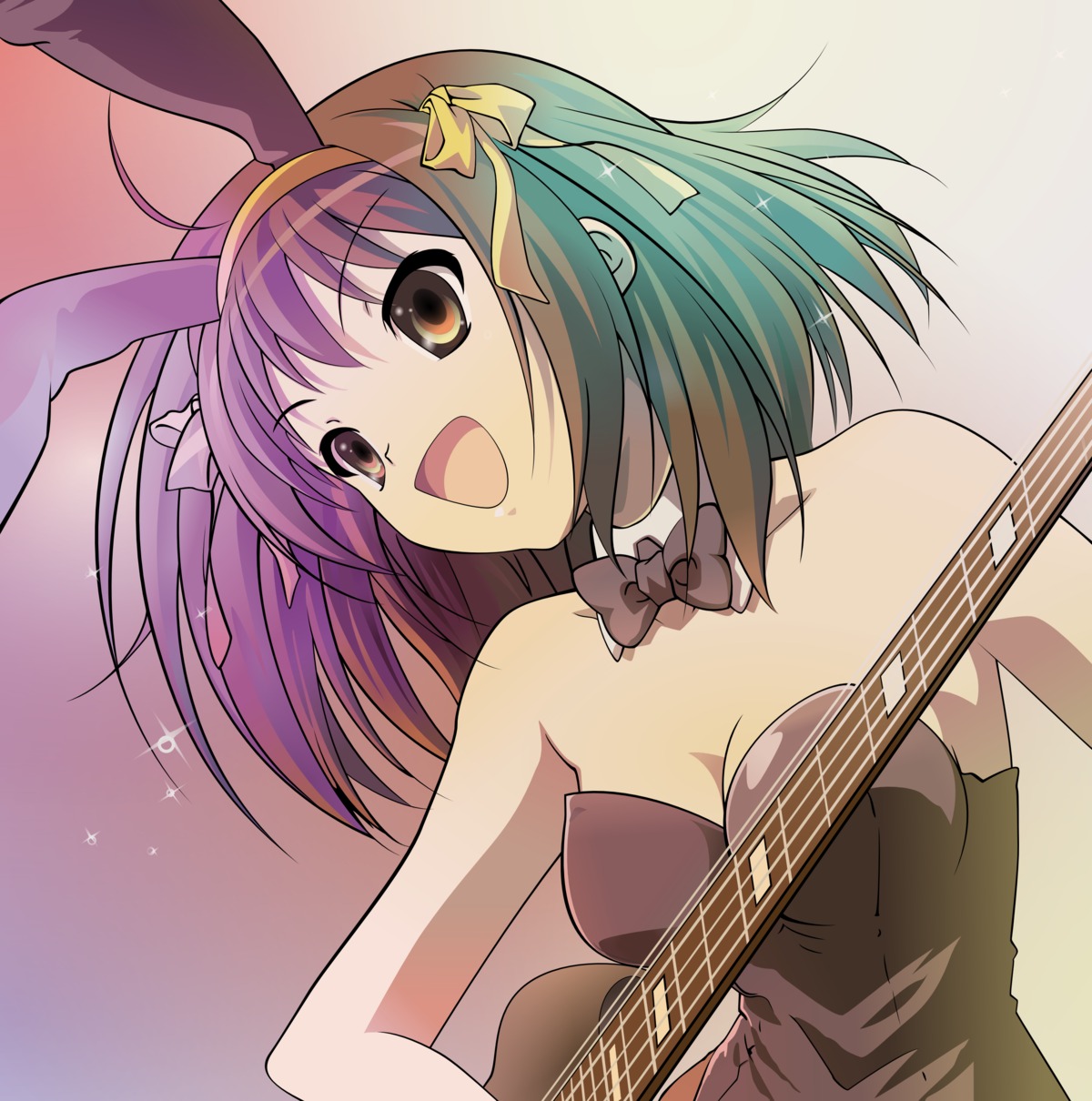 animal_ears bunny_ears bunny_girl suzumiya_haruhi suzumiya_haruhi_no_yuuutsu vector_trace