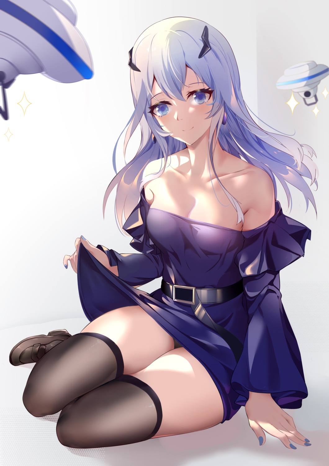 beatless dress lacia no_bra skirt_lift thighhighs xiaoshan_jiang