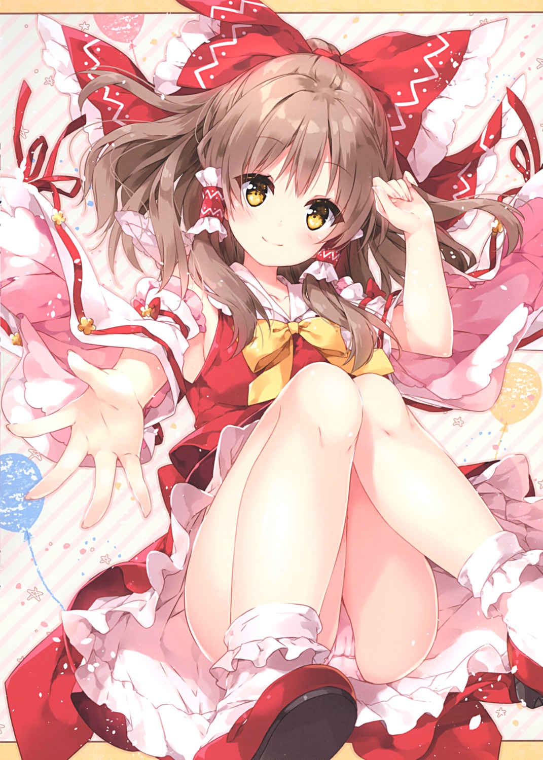 cameltoe hakurei_reimu haru_mochi mochizuki_shiina pantsu skirt_lift touhou