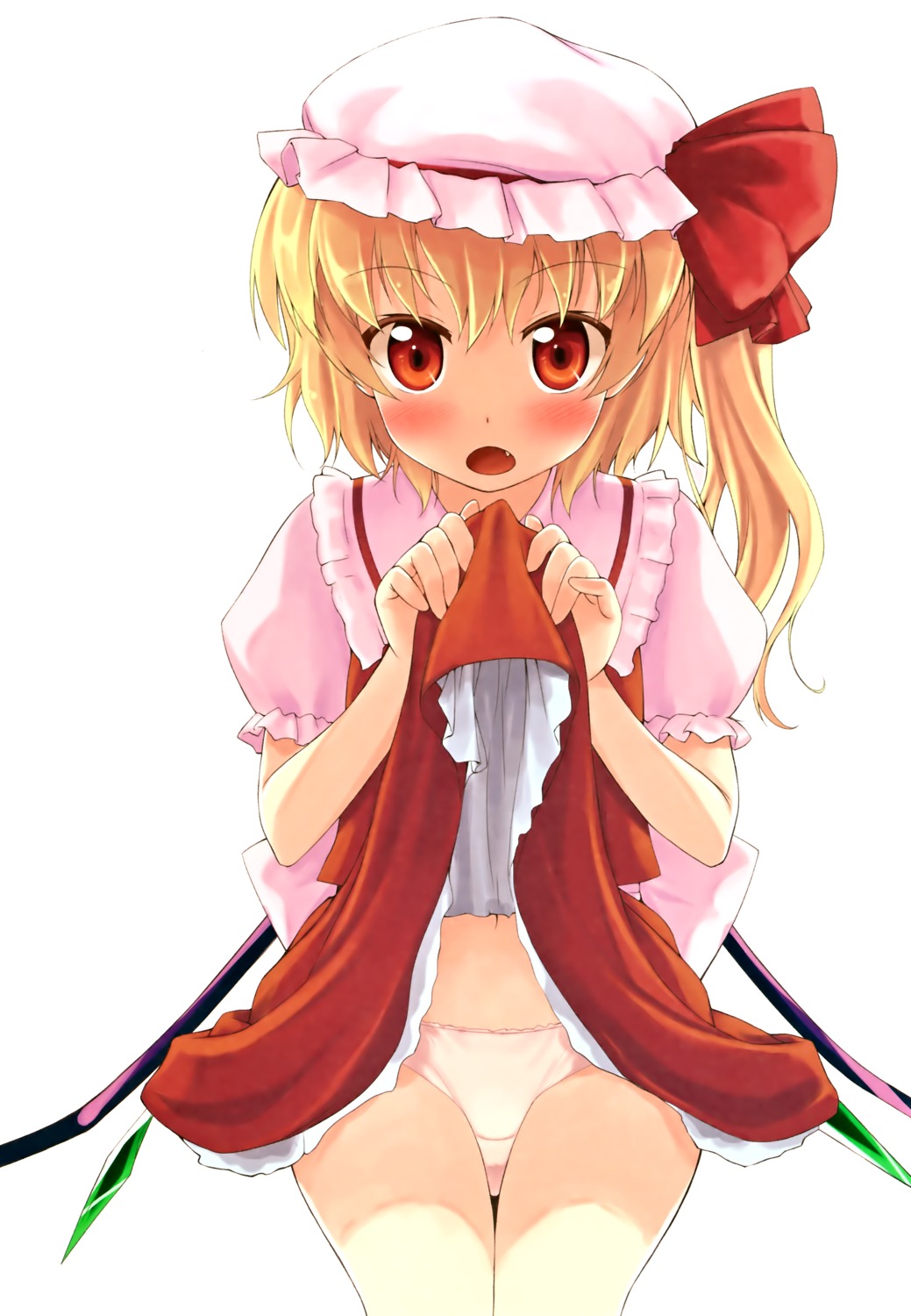 flandre_scarlet loli nullken pantsu petit_ego! skirt_lift touhou