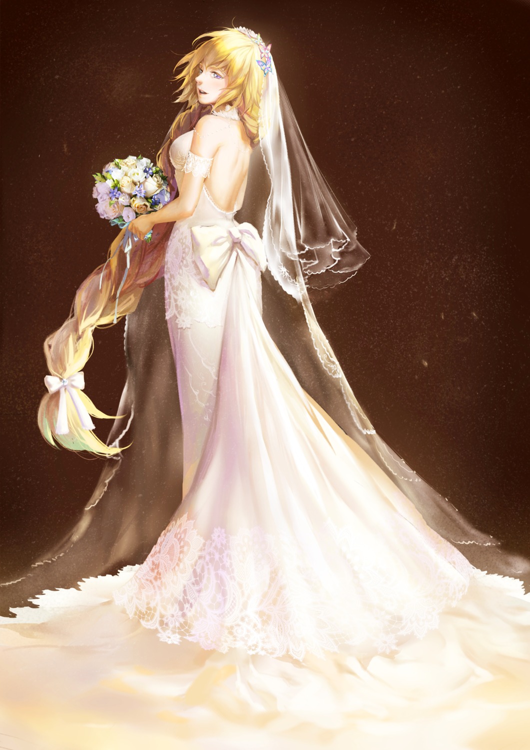 captain_an dress fate/grand_order jeanne_d'arc jeanne_d'arc_(fate) wedding_dress