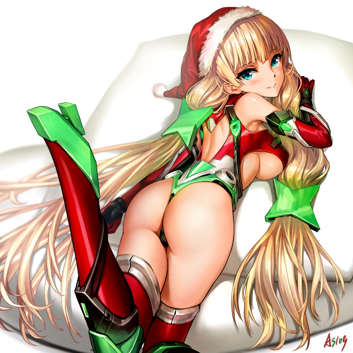 angela_balzac ass bodysuit cameltoe christmas g_scream heels rakuen_tsuihou thighhighs underboob