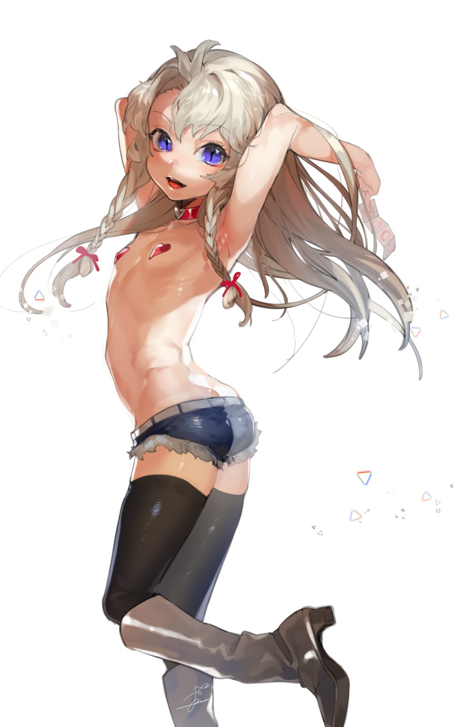 artist_revision ass heels loli ohisashiburi pasties thighhighs topless