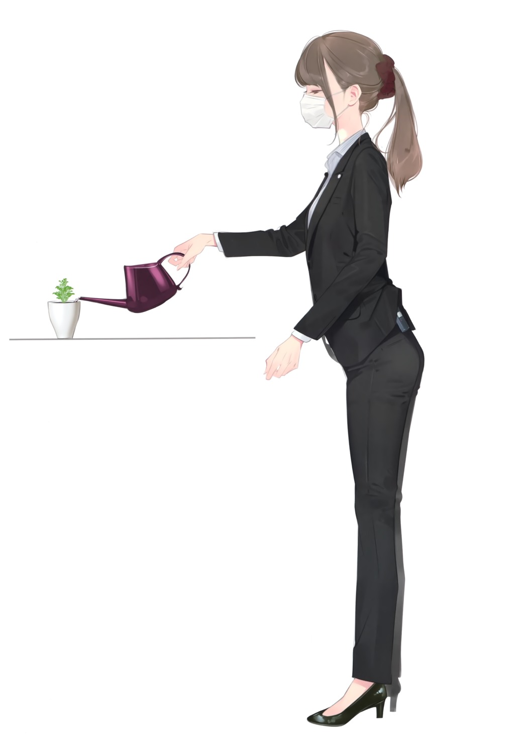 ama_mitsuki business_suit heels
