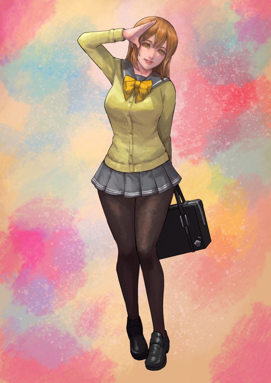 cirenk kunikida_hanamaru love_live!_sunshine!! pantyhose seifuku sweater