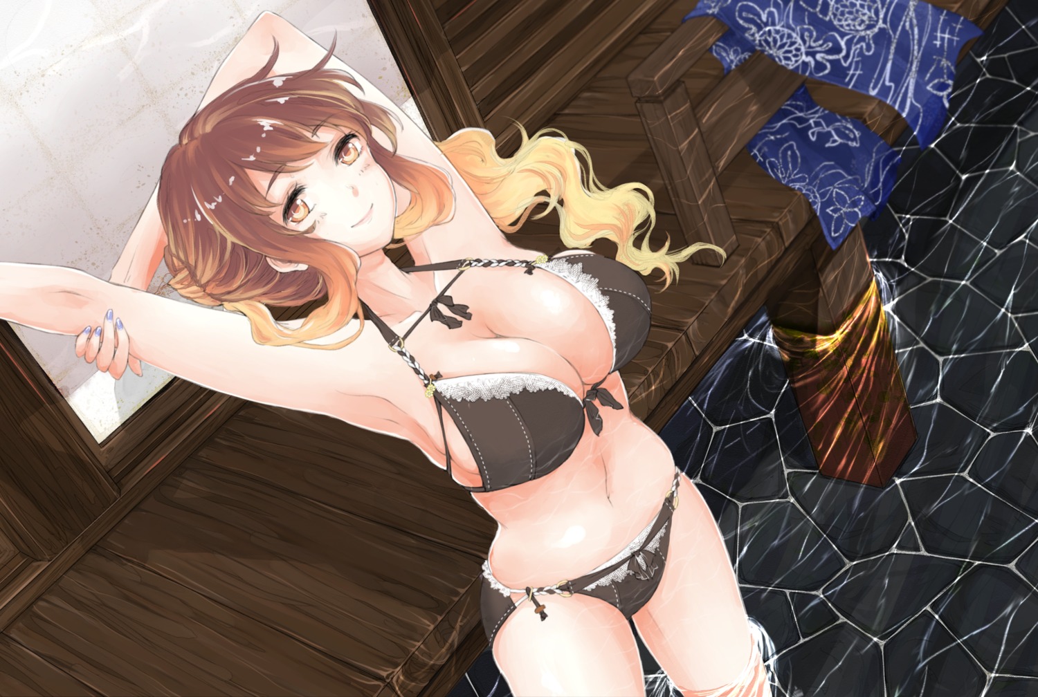 bikini cleavage hijiri_byakuren mayoln swimsuits touhou wet