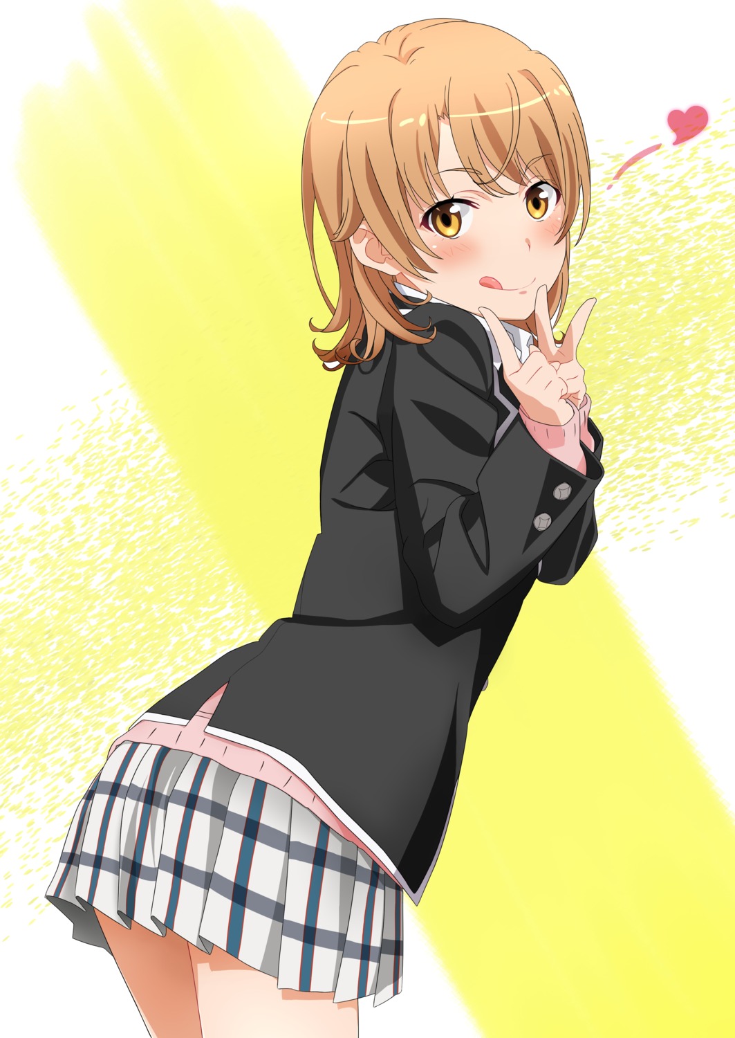 isshiki_iroha kancho_(pixiv36869813) seifuku sweater yahari_ore_no_seishun_lovecome_wa_machigatteiru.