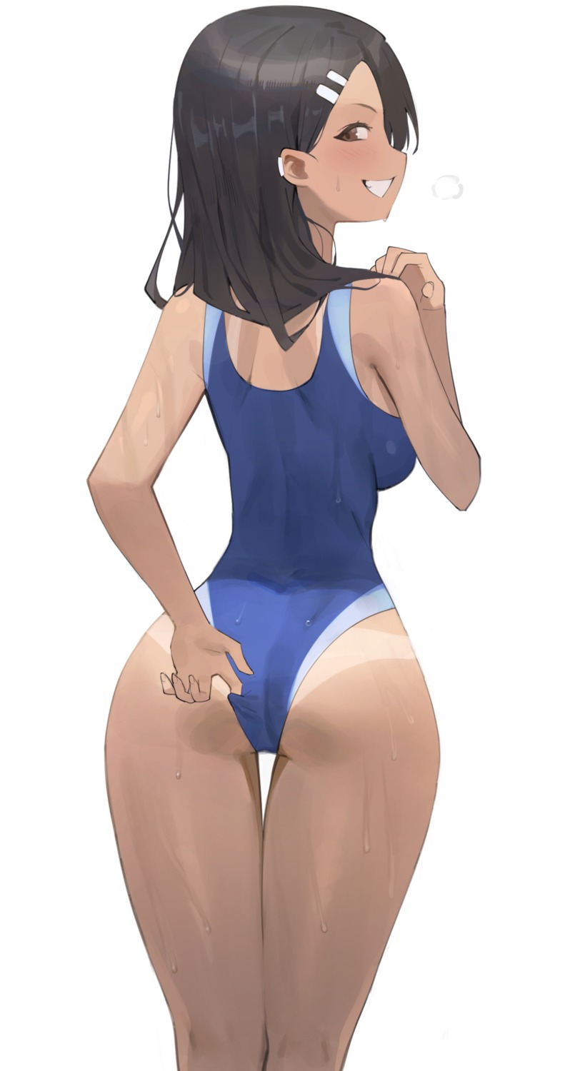 ass hood_(james_x) ijiranaide_nagatoro-san nagatoro_hayase swimsuits tan_lines wet