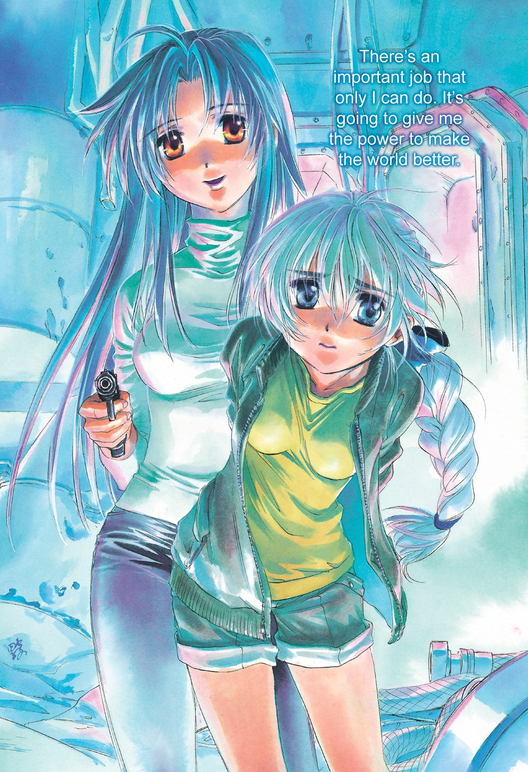 chidori_kaname full_metal_panic gun shikidouji teletha_testarossa