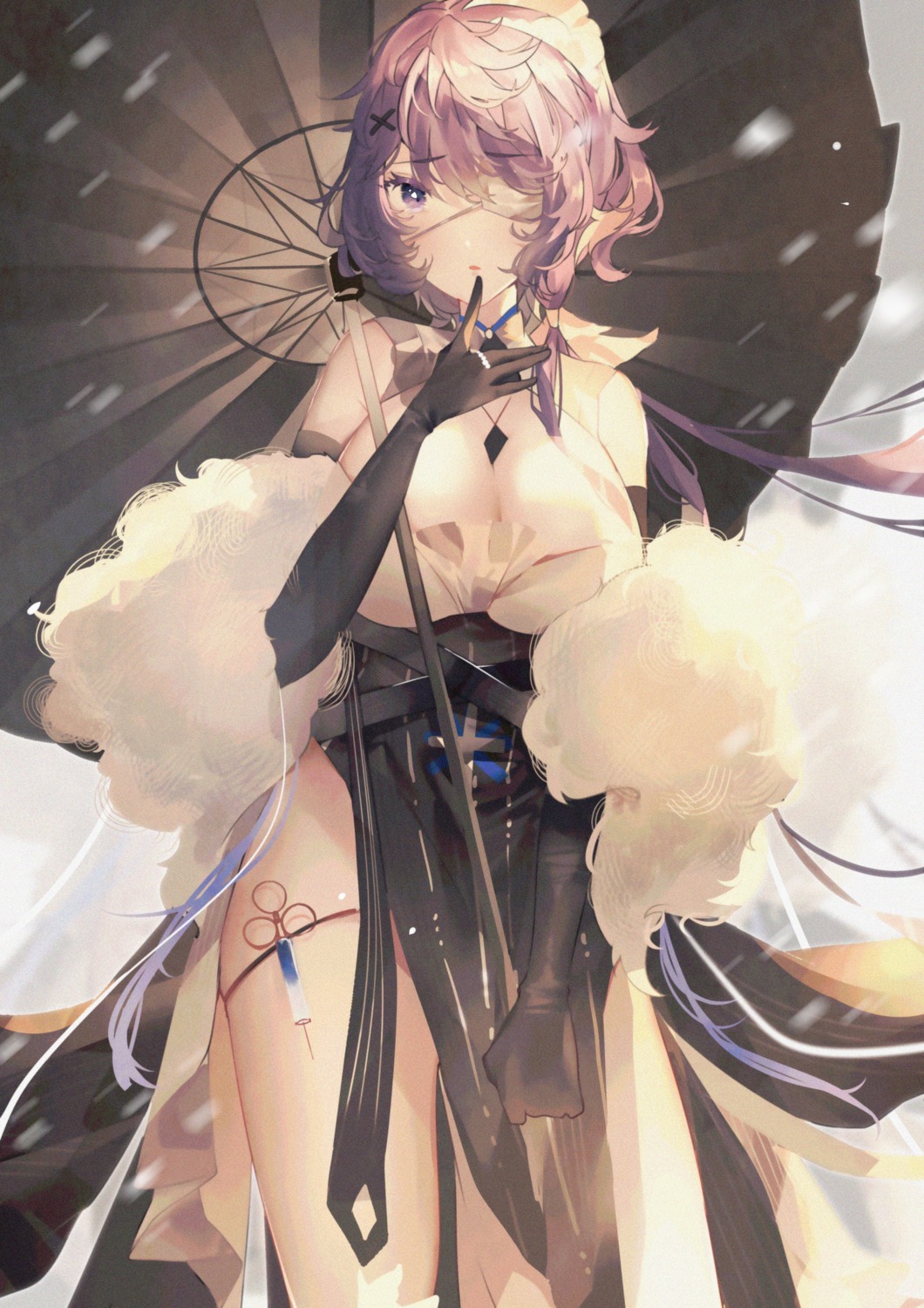 arknights eyepatch garter umbrella whisperain_(arknights) xiongshouji