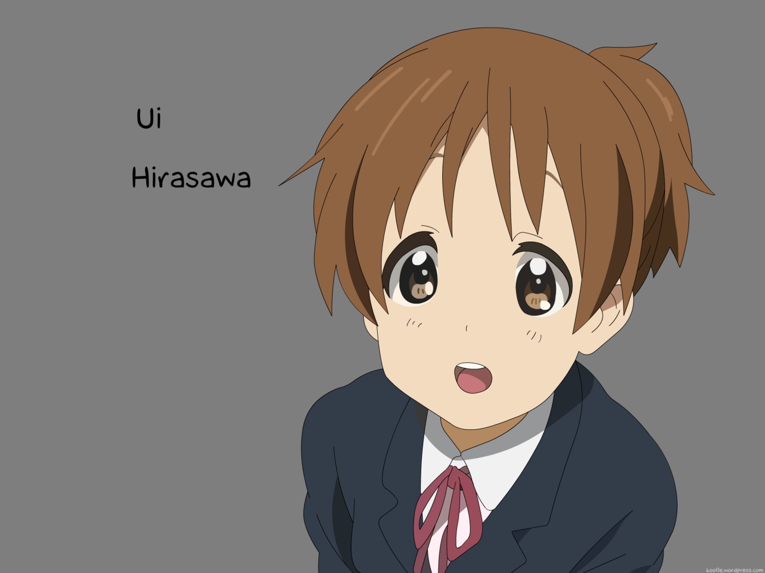 hirasawa_ui k-on! seifuku transparent_png vector_trace wallpaper watermark