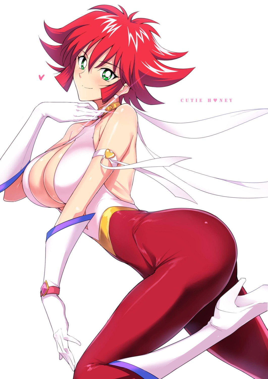 bodysuit cleavage cutie_honey halcon heels kisaragi_honey no_bra