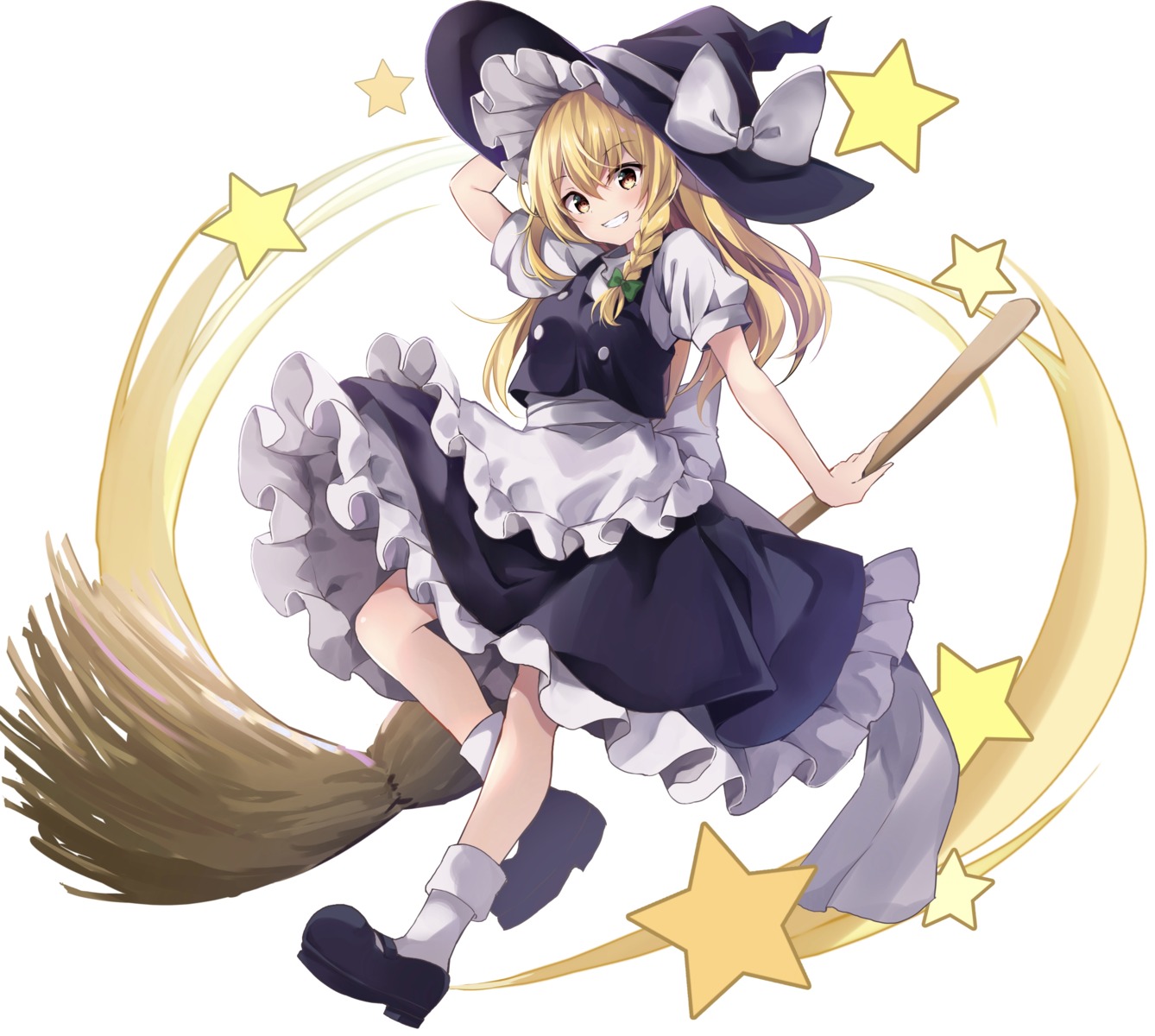 hyurasan kirisame_marisa skirt_lift touhou witch