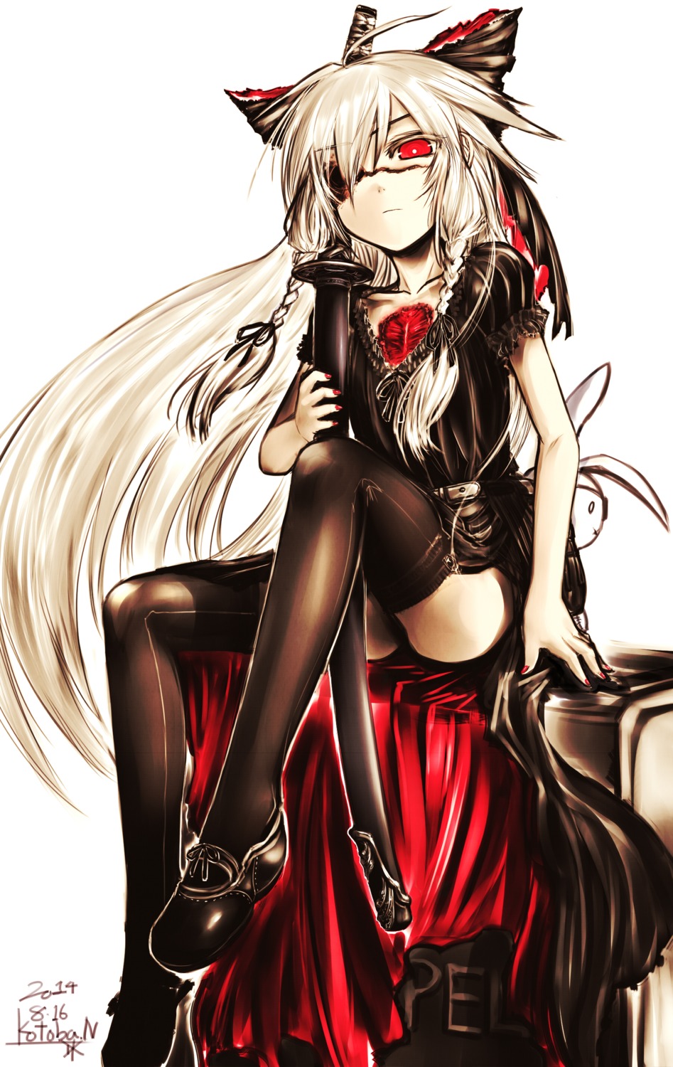 dress gothic_lolita kotoba_noriaki lolita_fashion sword thighhighs