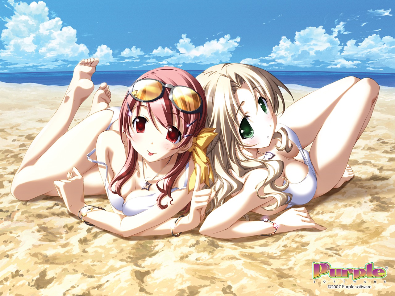 ashita_no_kimi_to_au_tame_ni bikini cleavage kurashima_tomoyasu swimsuits wakamiya_asuka wallpaper yuugiri_ruriko