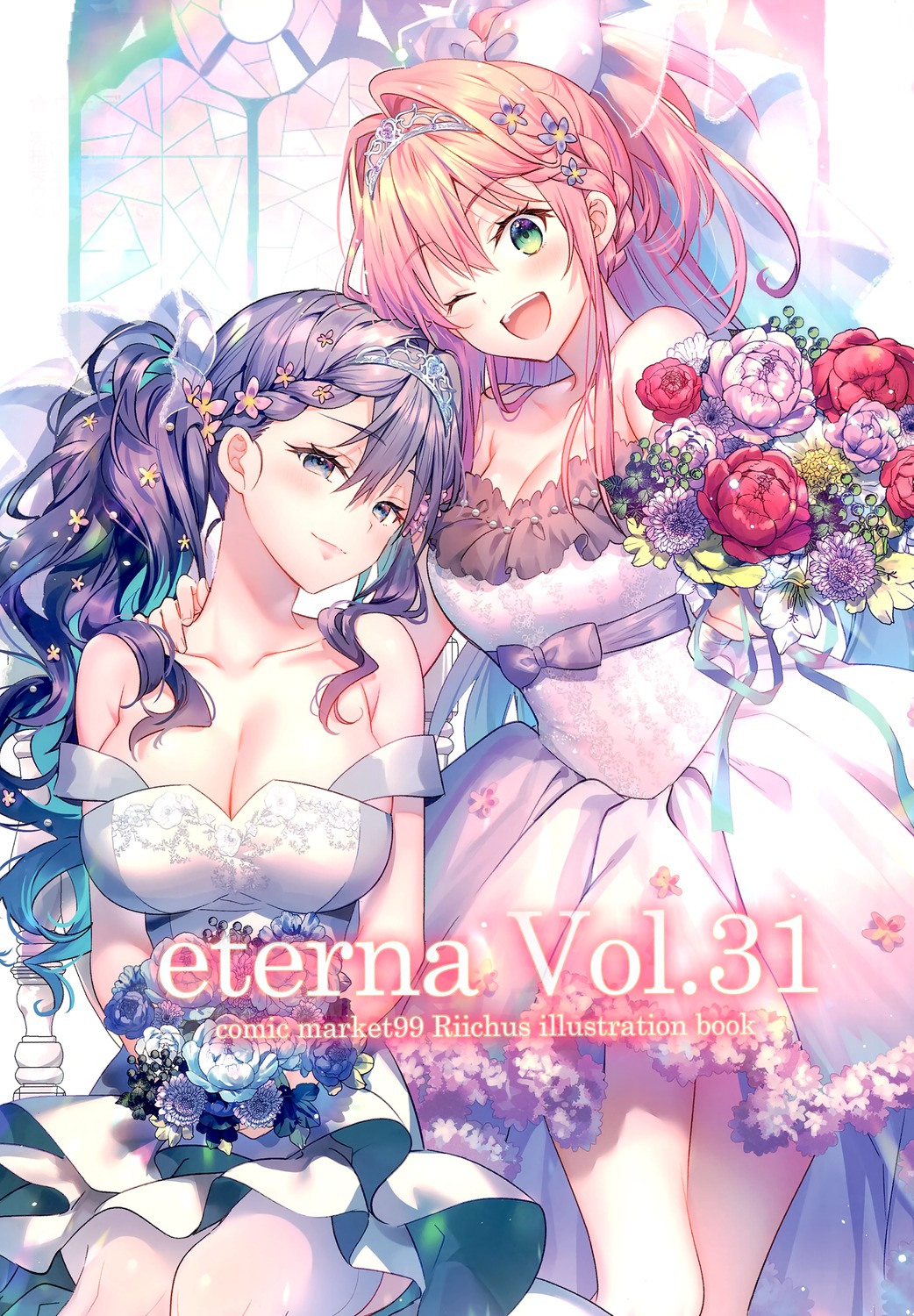 dress eterna luanastia_fluegel no_bra rianastia_fluegel riichu skirt_lift thighhighs wedding_dress