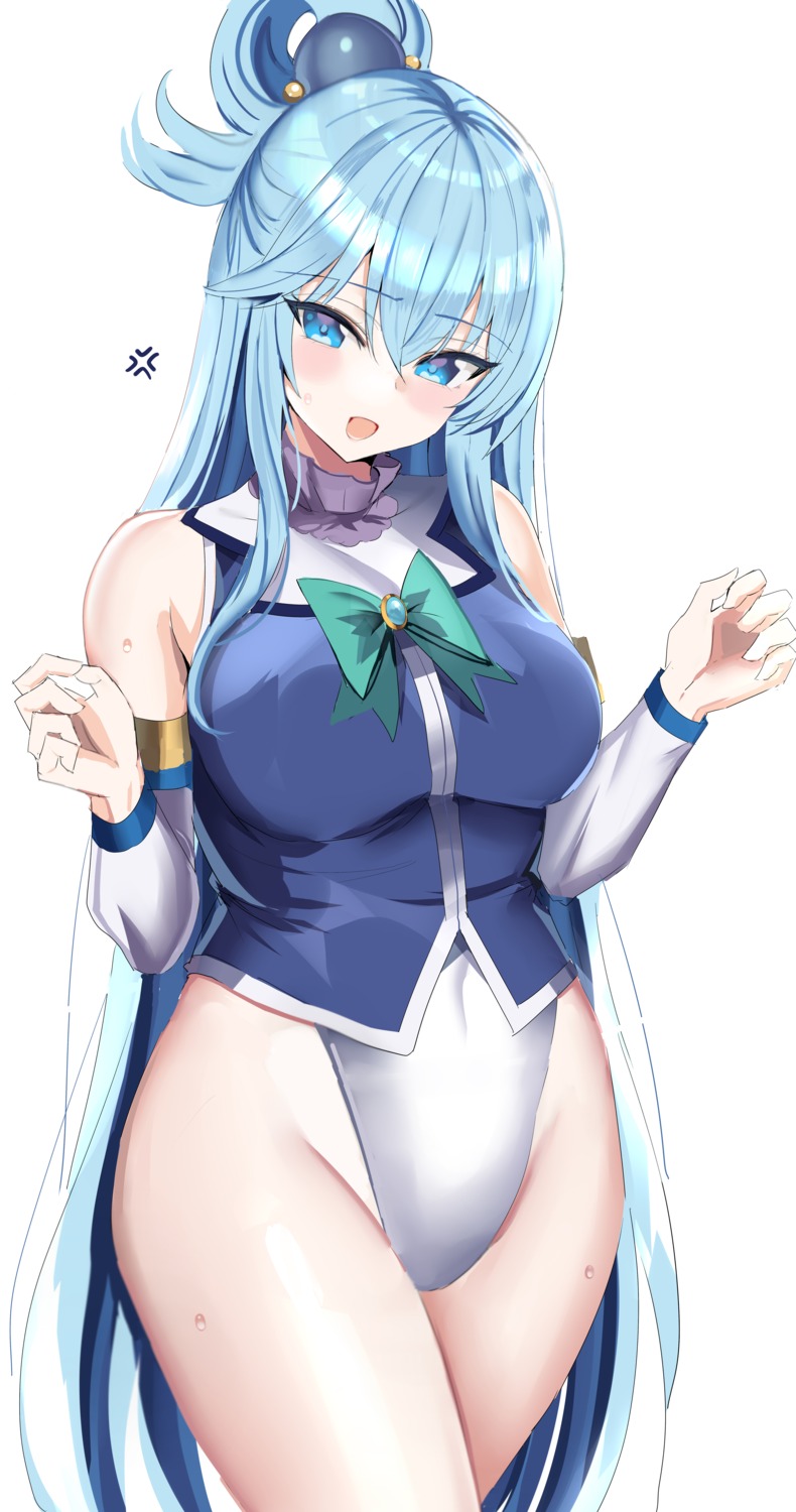 aqua_(konosuba) hanasaka_houcha kono_subarashii_sekai_ni_shukufuku_wo! leotard