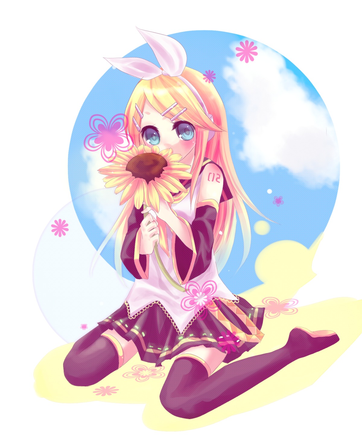 cyoko kagamine_rin thighhighs vocaloid