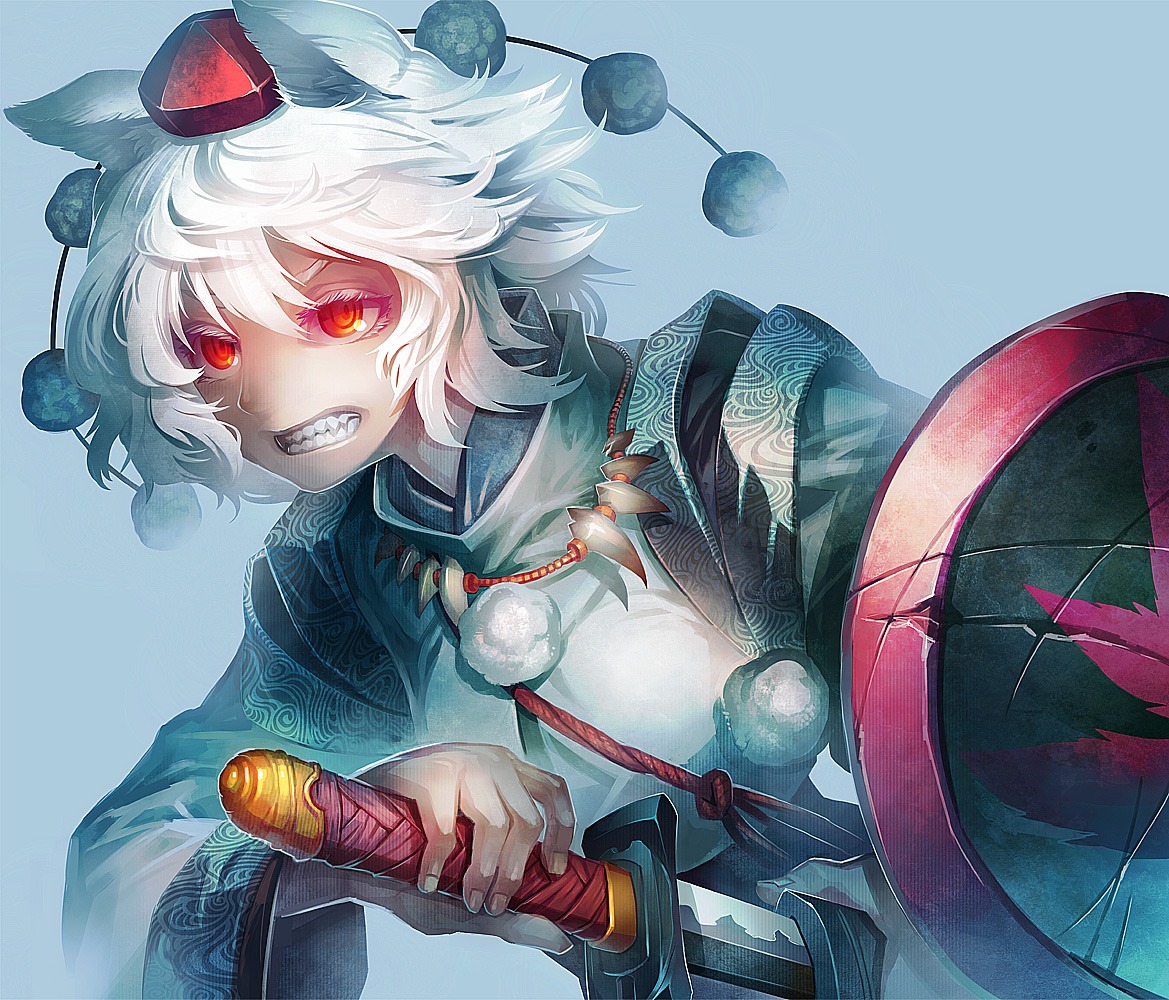 inubashiri_momiji sword touhou zounose