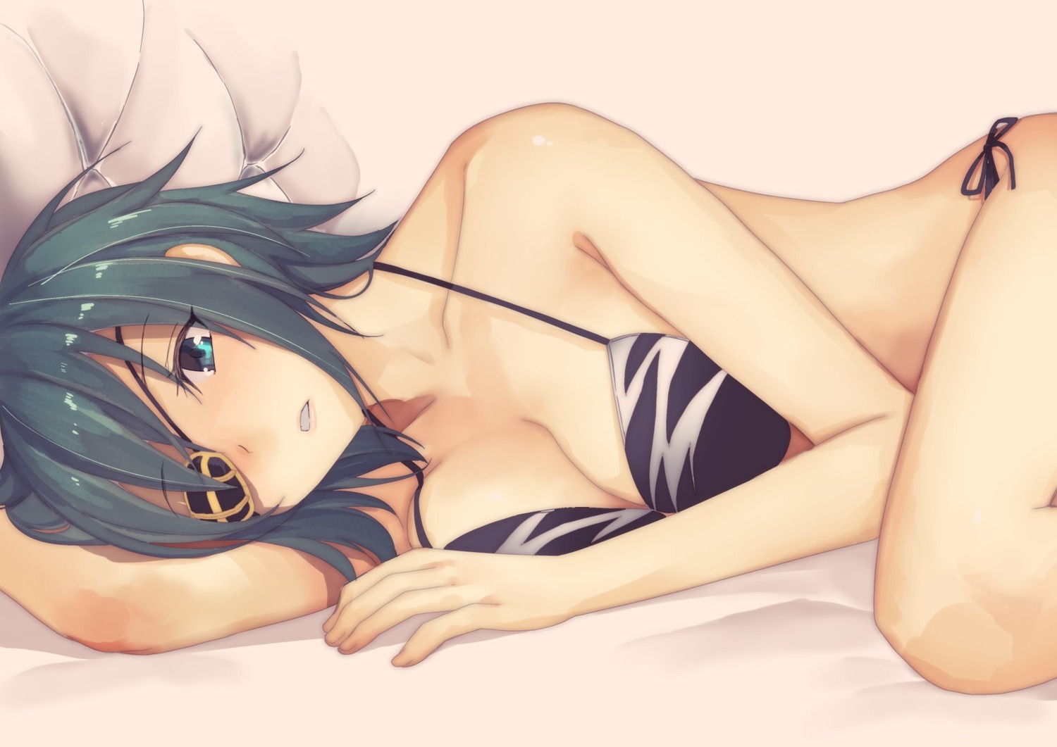 bikini cleavage kantai_collection kiso_(kancolle) masukuza_j swimsuits