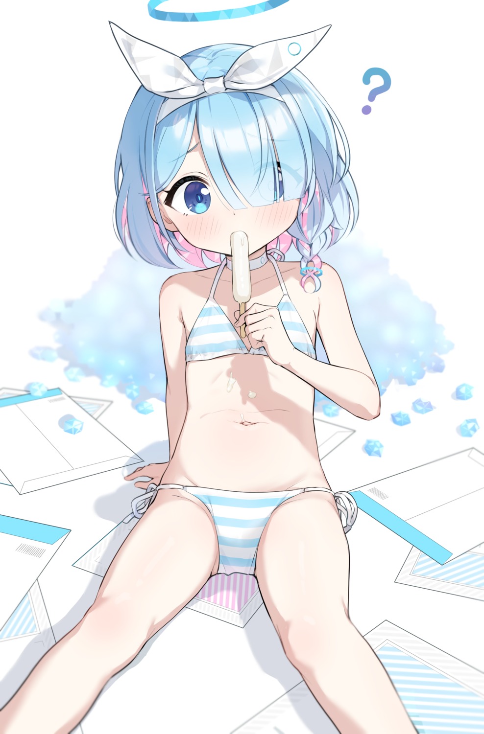 arona_(blue_archive) bikini blue_archive halo loli swimsuits takenoko_no_you