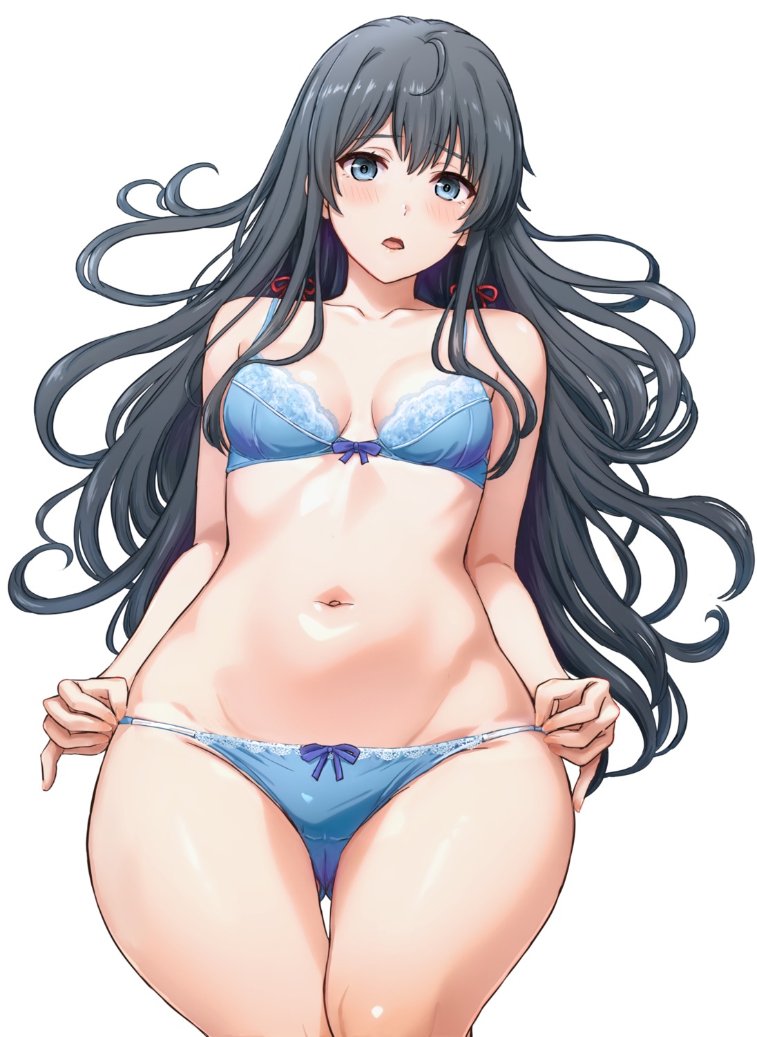 bra cameltoe inanaki_shiki pantsu panty_pull thong undressing yahari_ore_no_seishun_lovecome_wa_machigatteiru. yukinoshita_yukino