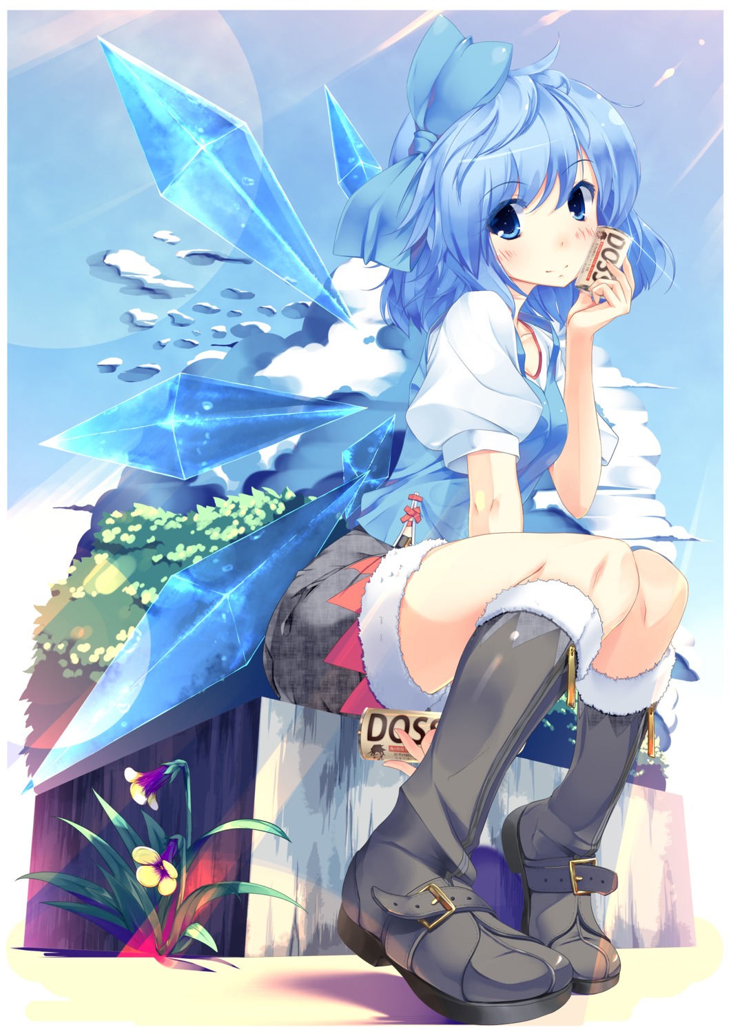 cirno rozea touhou wings