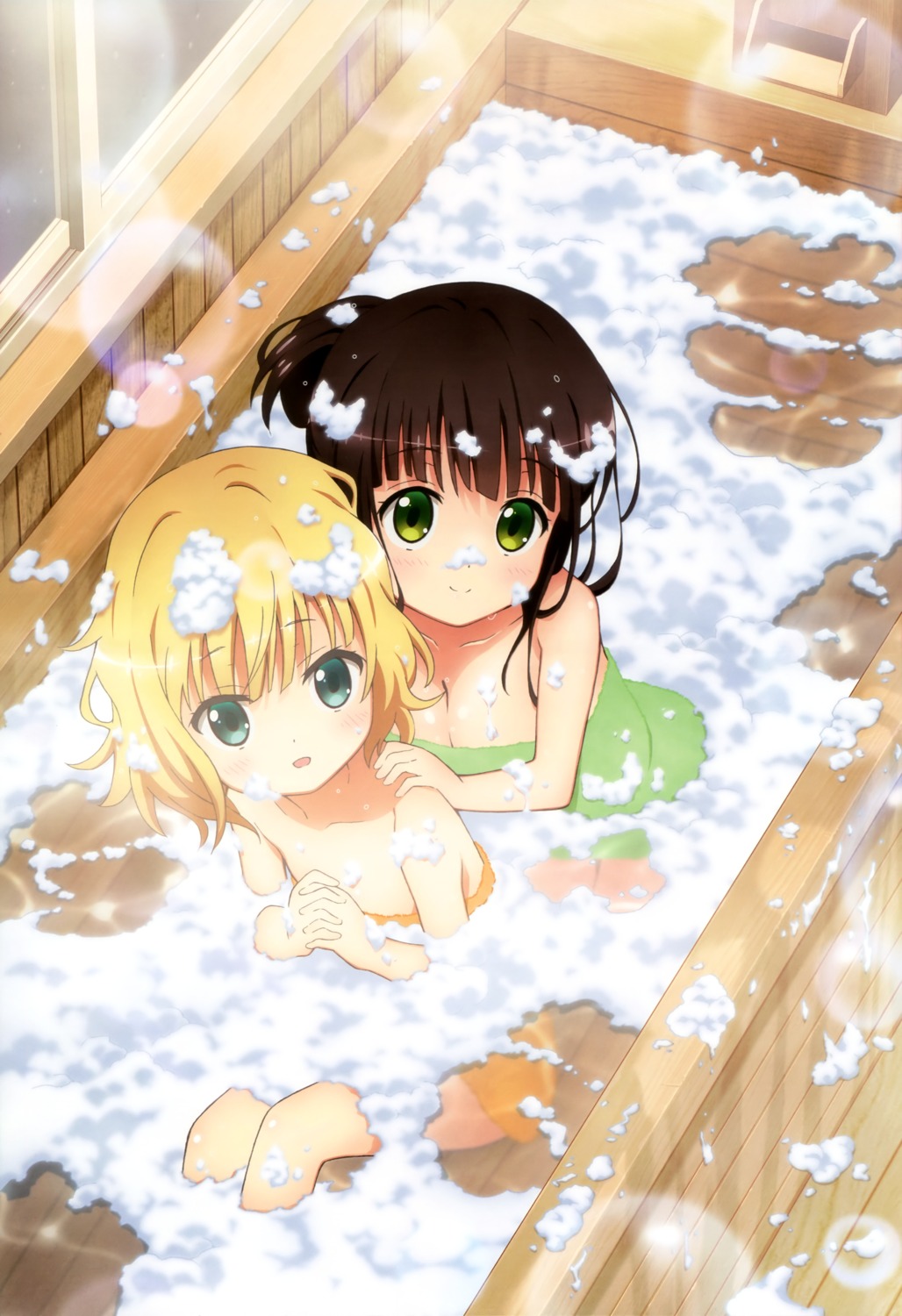 bathing cream gochuumon_wa_usagi_desu_ka? kirima_sharo torii_takafumi towel ujimatsu_chiya wet