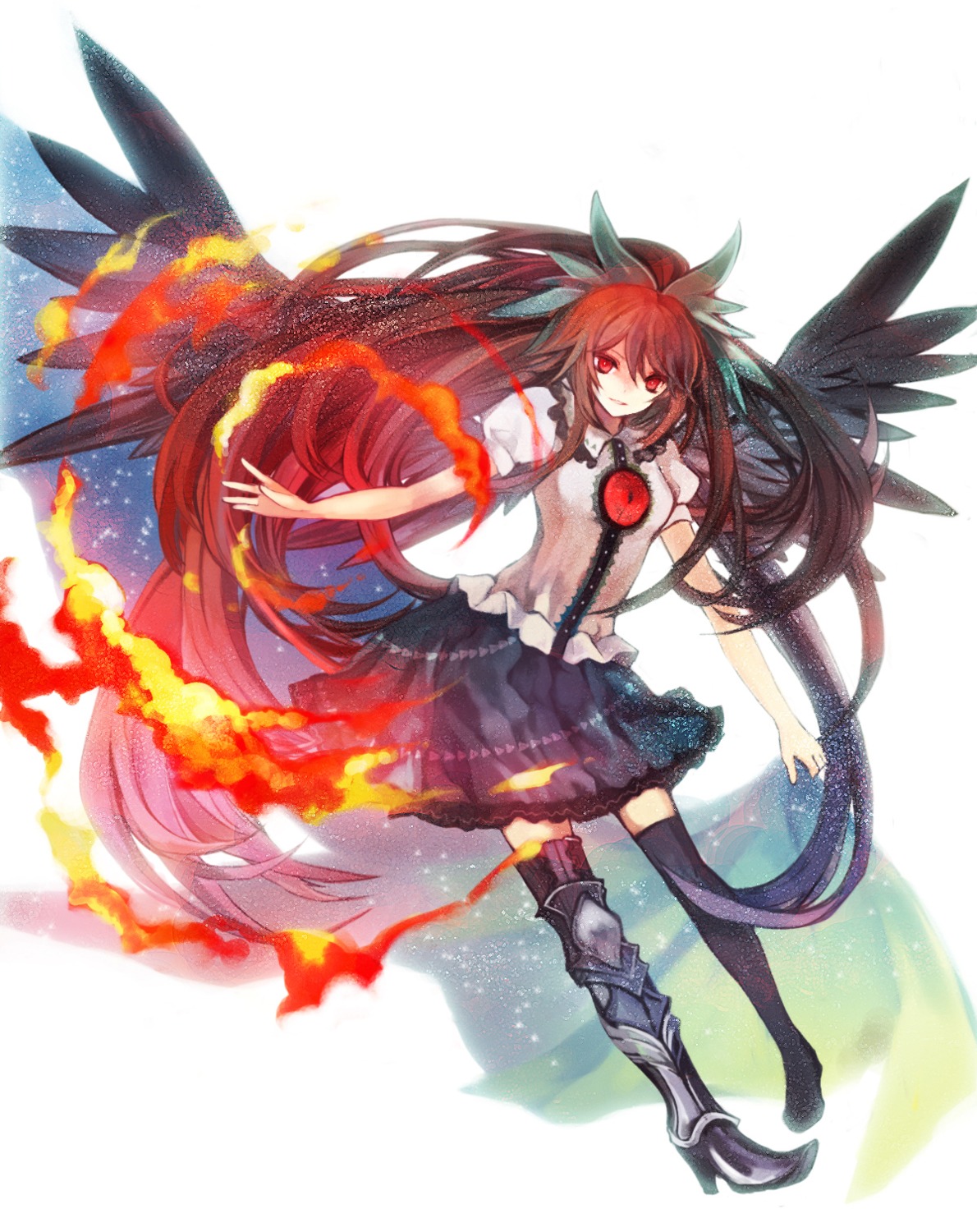 dress hina reiuji_utsuho thighhighs touhou wings